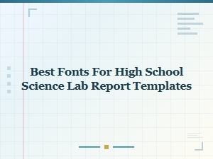 Science Report Success: Fonts for Clear Lab Templates